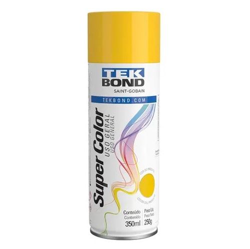 Tinta Spray Uso Geral 350ml/250g Amarelo - Tekbond